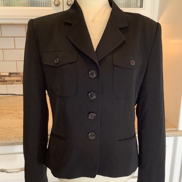 Victor Victoria Black Blazer Wool EU Size 46 - Picture 5 of 8